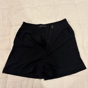 Zara Black High Waist Women's Shorts